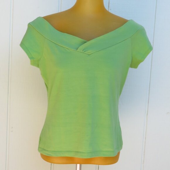 Vintage stretchy green top - Picture 1 of 6